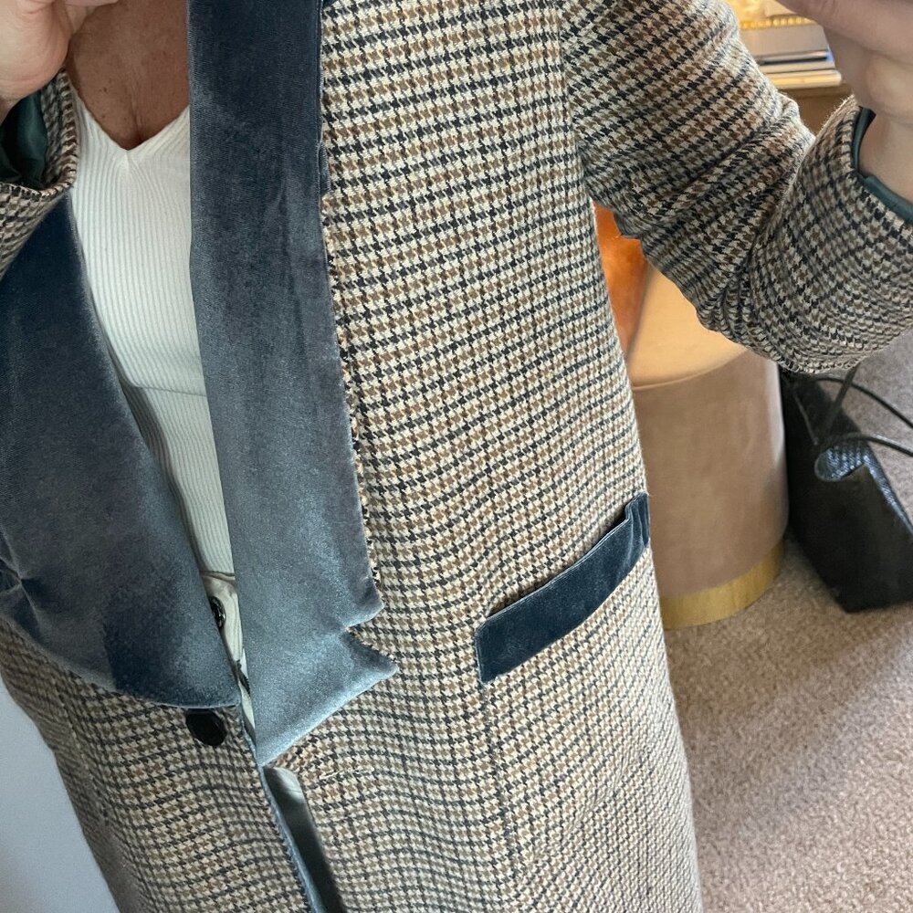 Long Sleeve Plaid Patchwork Jacket - image 4